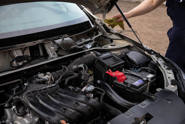 batería de coche de desguace