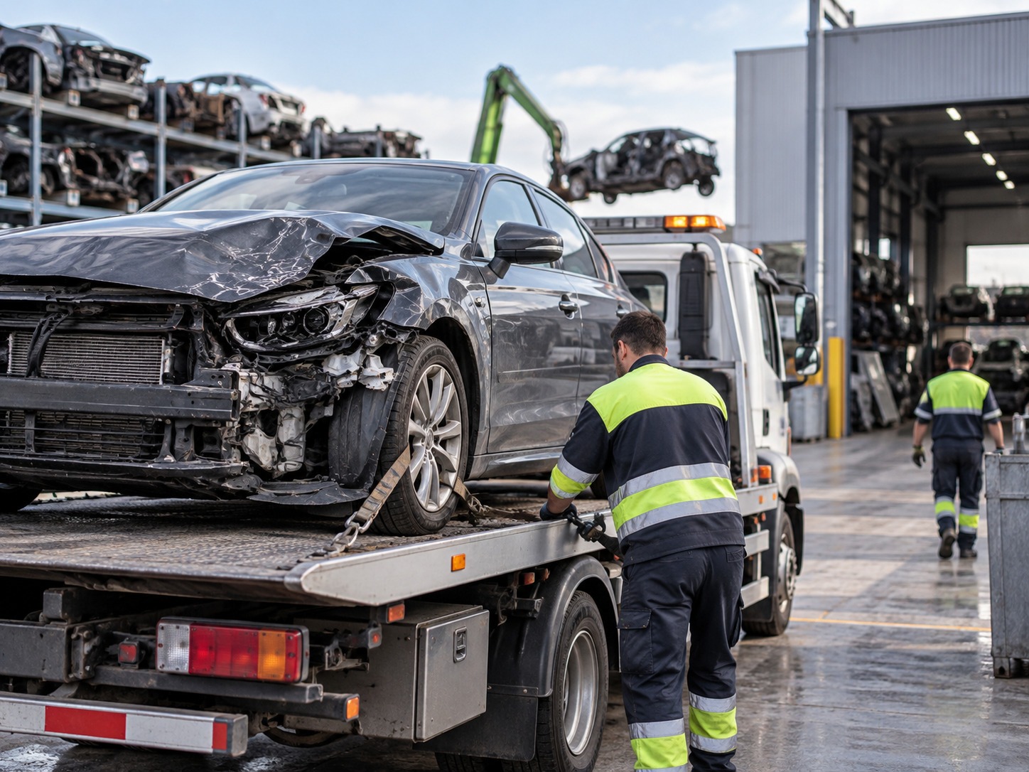 Coche siniestro total sin culpa: qué hacer con el vehículo